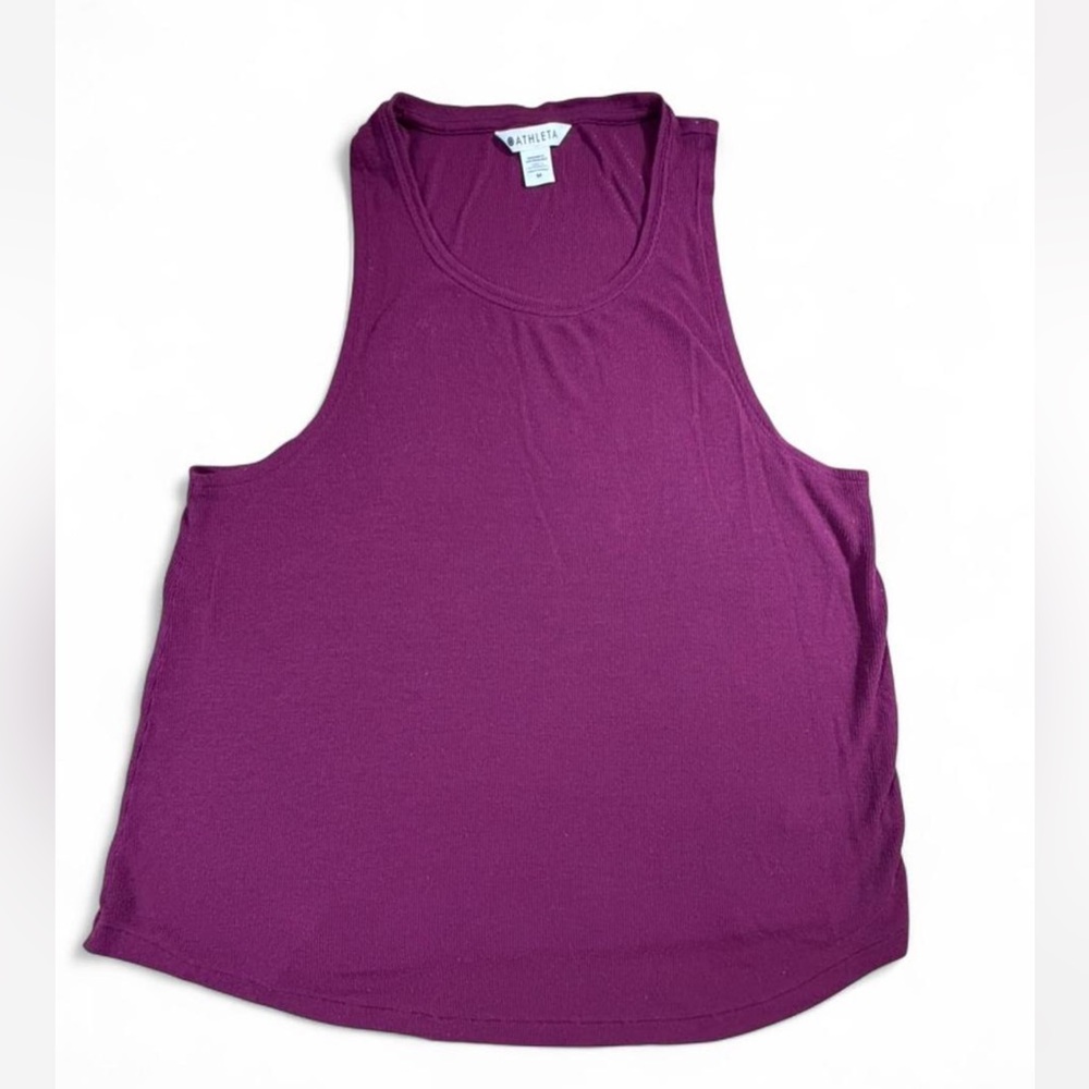 Athleta Well Rested Rib Sleep Tank Camisole Medium purple